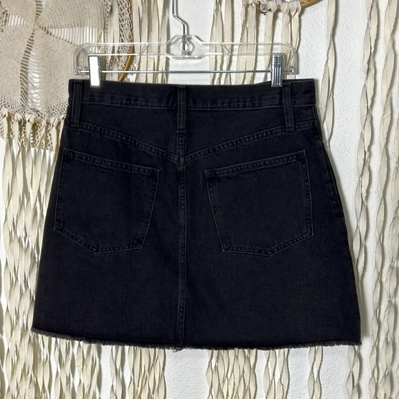 Madewell NWT Rigid Denim A-Line Skirt in Black Size 28 - Picture 6 of 13